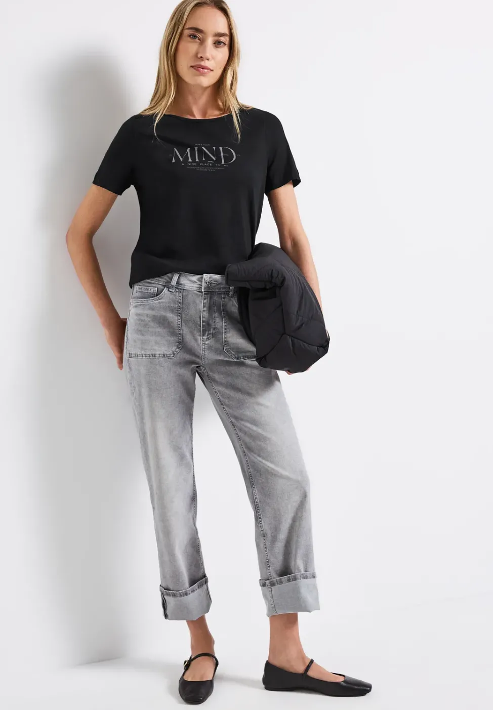 Basic Shirt mit Print