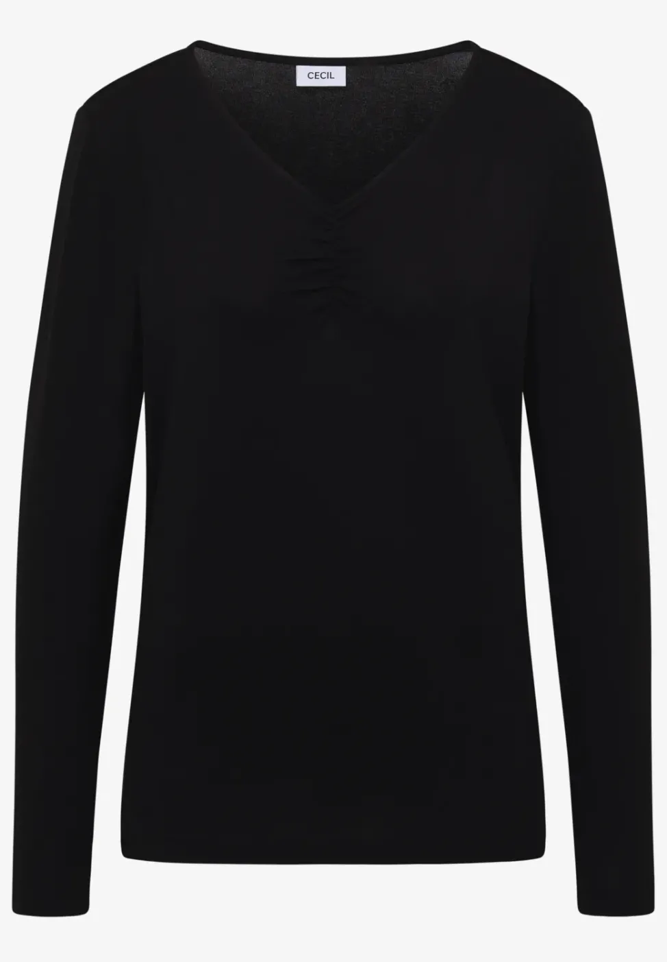 Basic Shirt mit Raffung
