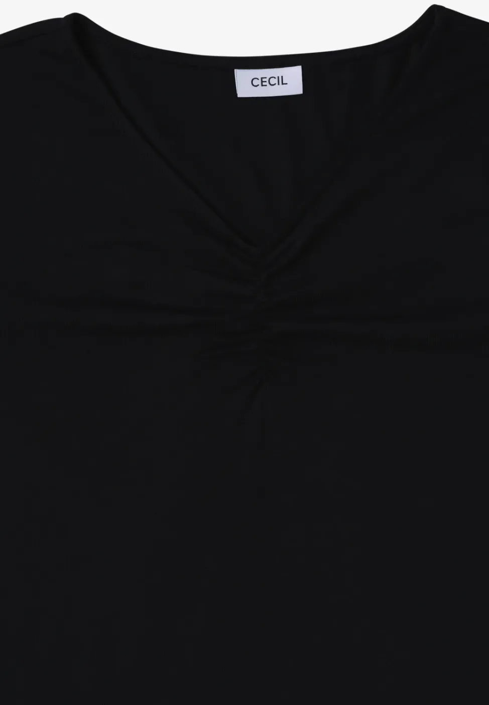 Basic Shirt mit Raffung