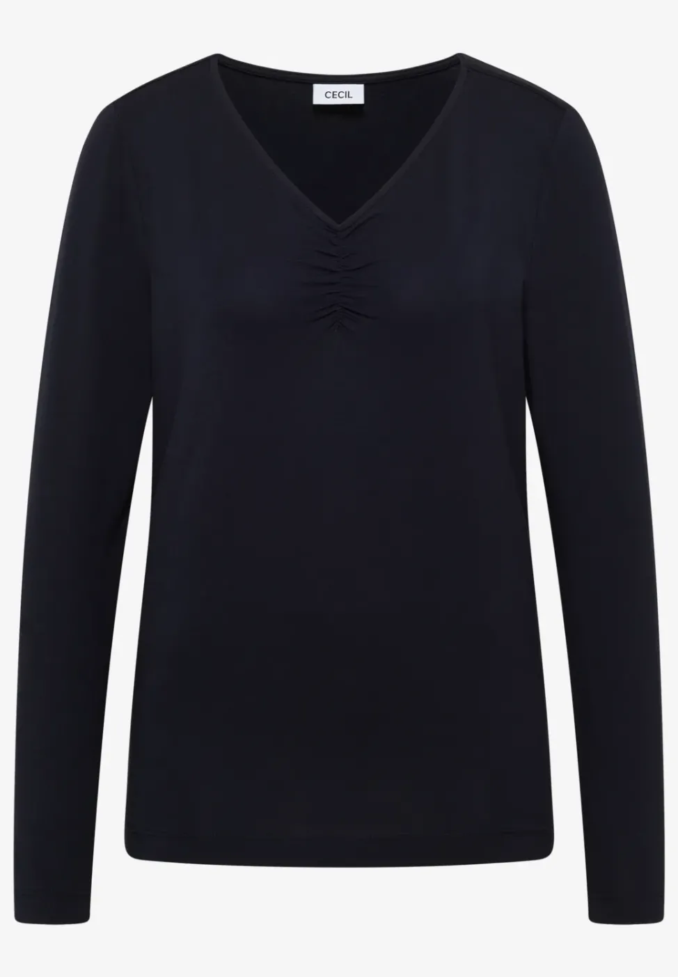 Basic Shirt mit Raffung