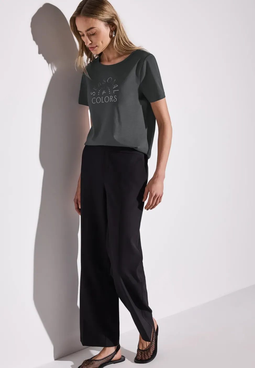 Basic Shirt mit Wording