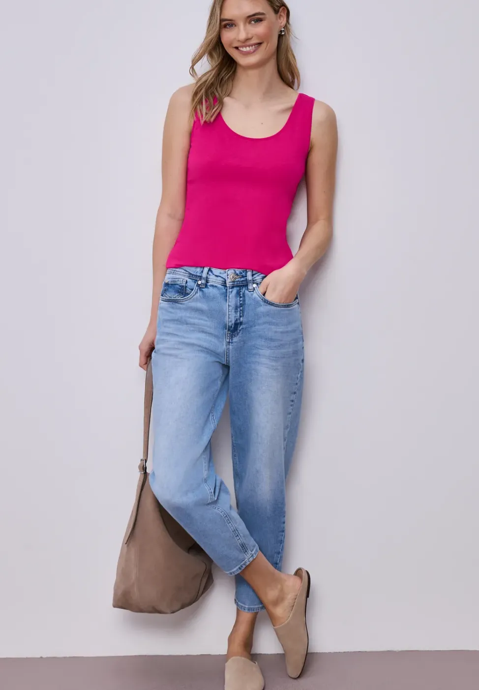 Basic Top mit Rundhals aus Jersey