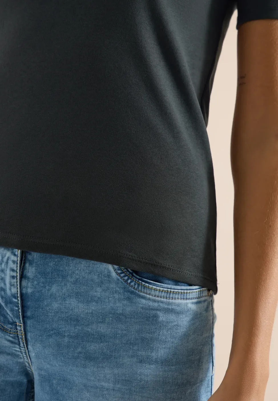 Basic T-Shirt aus Baumwolle