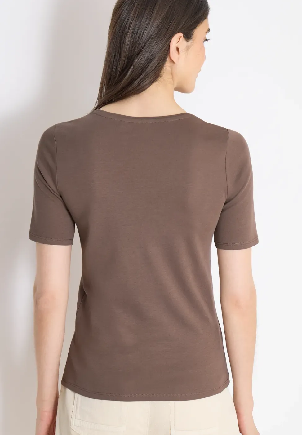 Basic T-Shirt aus Baumwolle