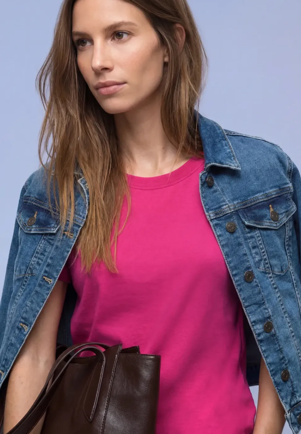 Basic T-Shirt aus reiner Baumwolle
