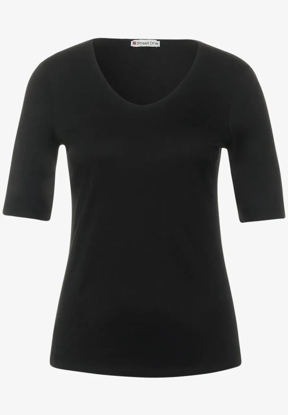 Basic T-Shirt mit blickdichter Front