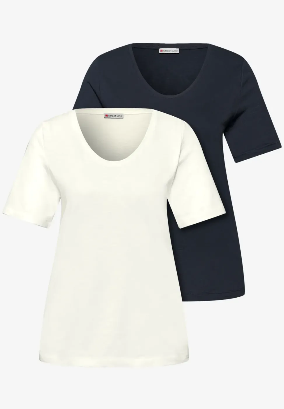 Basic T-Shirt mit Kurzarm im 2er-Pack