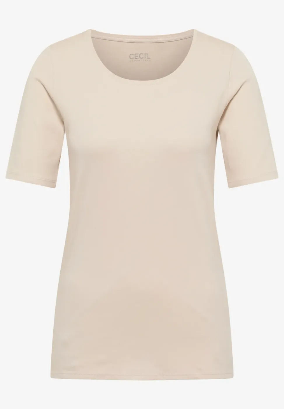 Basic T-Shirt mit Rundhals in Unifarbe