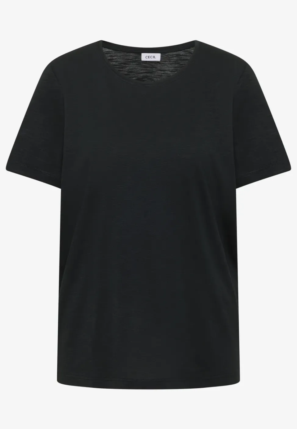 Basic T-Shirt mit Rundhals in Unifarbe