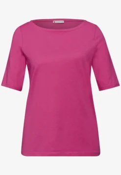 Basic T-Shirt mit U-Boot-Ausschnitt