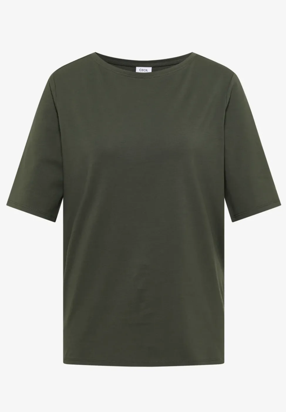 Basic T-Shirt mit U-Boot-Ausschnitt