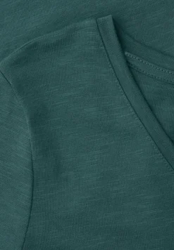 Basic T-Shirt mit V-Neck in Unifarbe