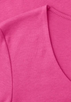 Basic T-Shirt mit V-Neck in Unifarbe