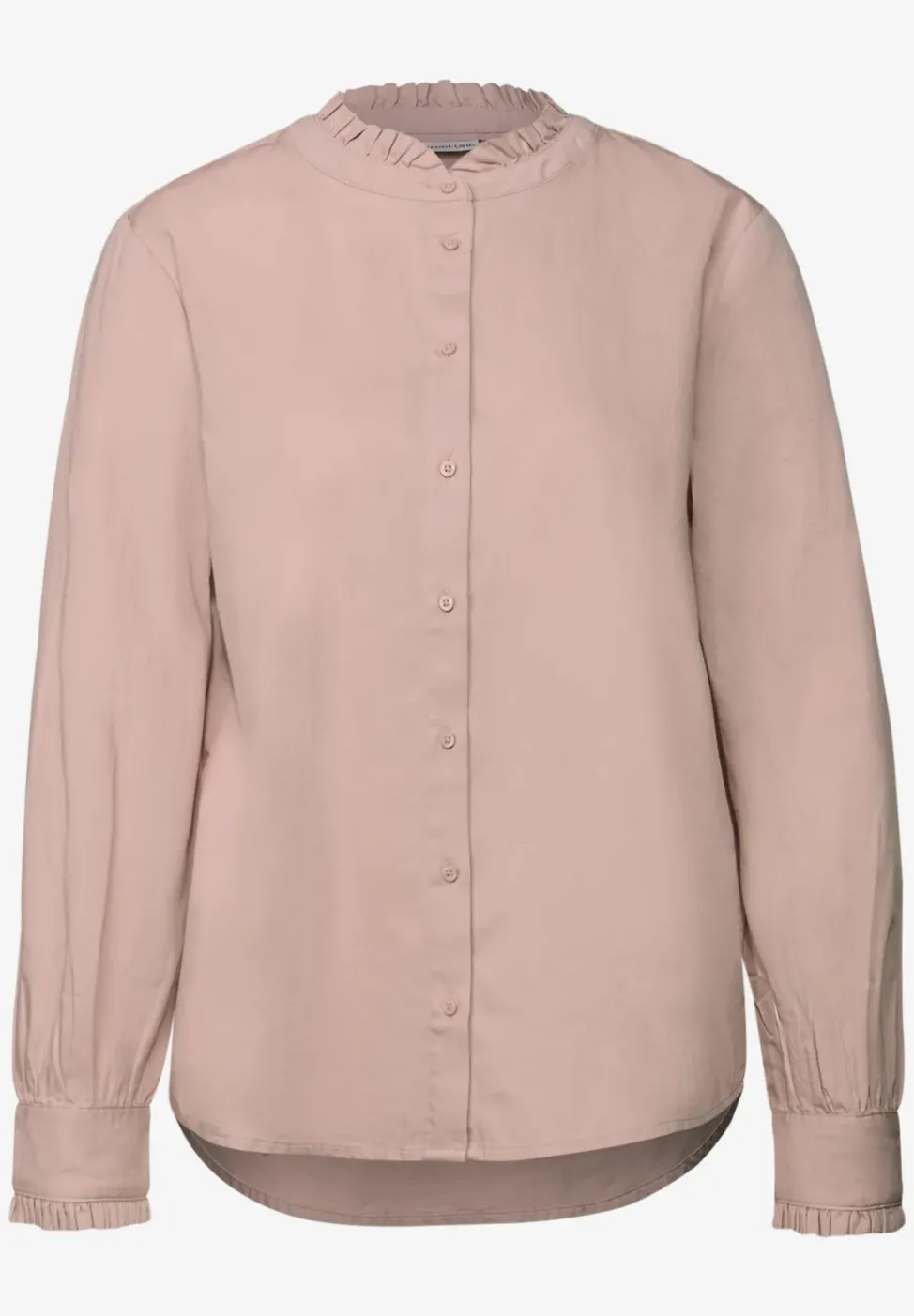 Baumwollbluse mit Rüschen