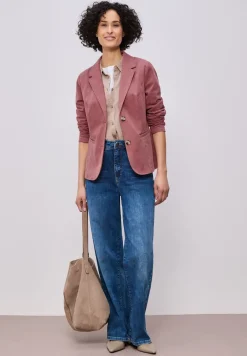 Blazer im langen Schnitt mit Struktur
