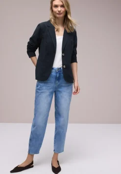 Blazer im langen Schnitt mit Struktur