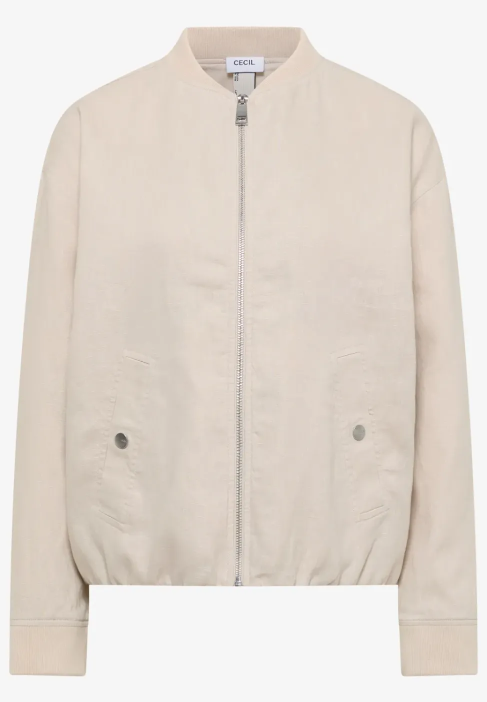 Blouson aus Leinen mit Zipper