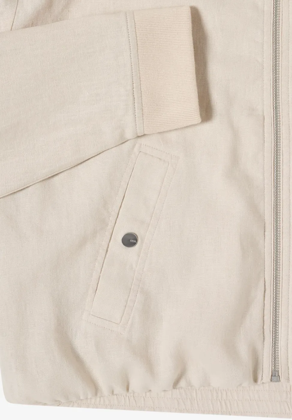 Blouson aus Leinen mit Zipper