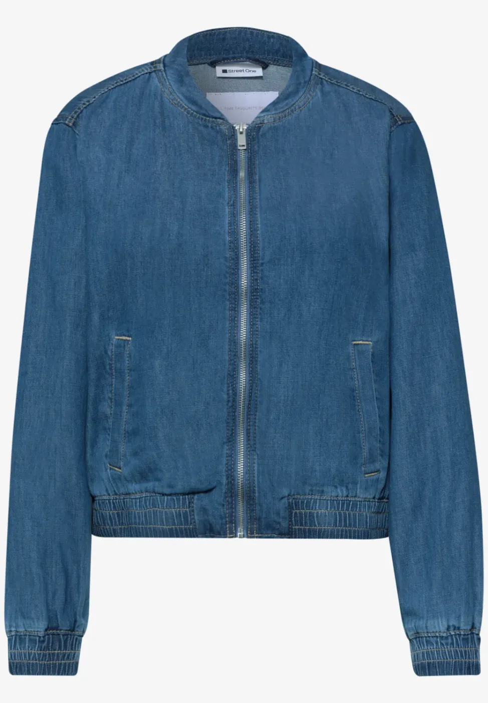 Blouson im Denim-Look mit Zipper