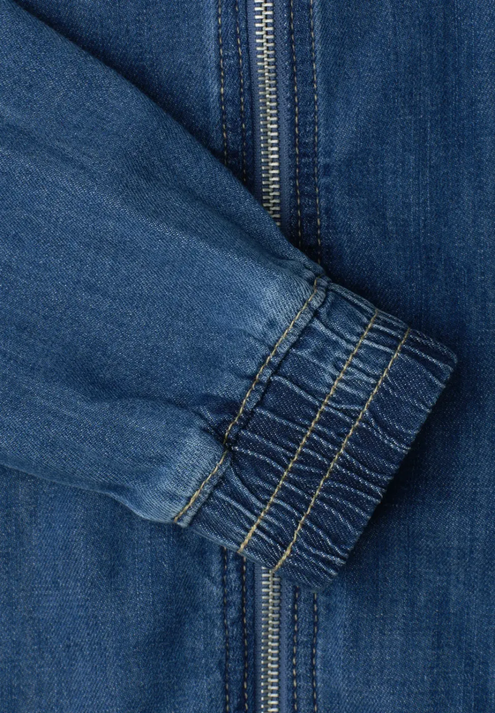 Blouson im Denim-Look mit Zipper