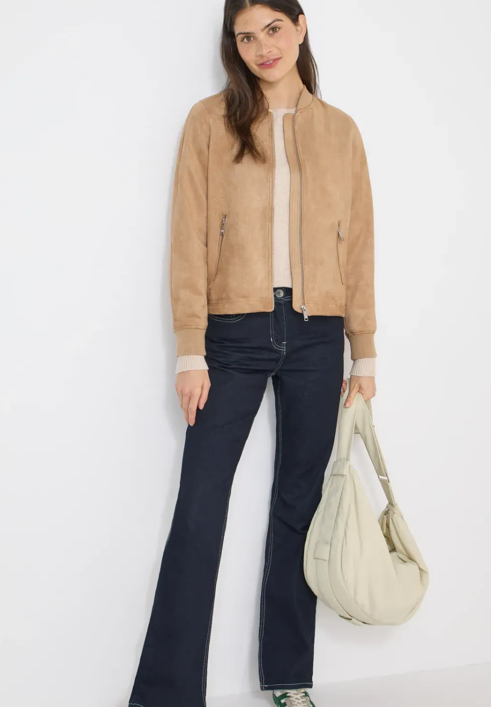 Blouson in Unifarbe