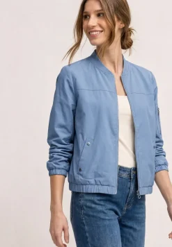Blouson mit Rundhals und Zipper