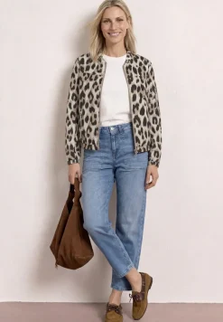 Blouson mit Zipper und Print