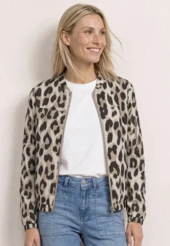 Blouson mit Zipper und Print