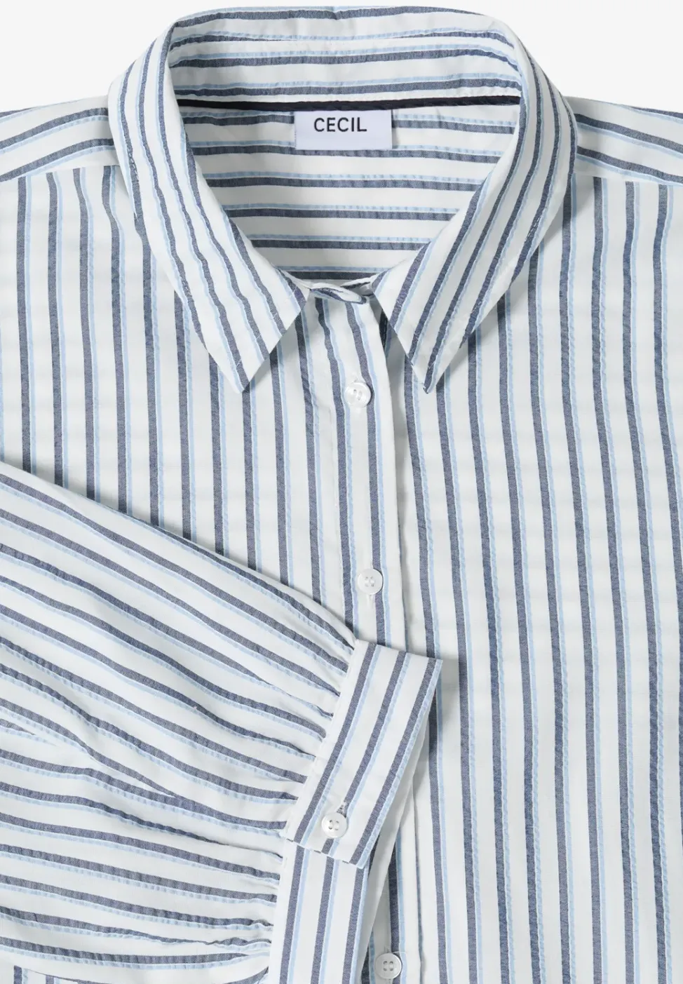 Bluse in Seersucker Qualität