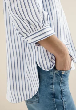 Bluse in Seersucker Qualität