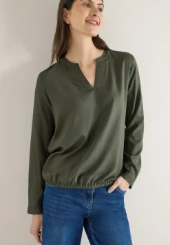 Bluse in Unifarbe