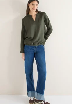 Bluse in Unifarbe