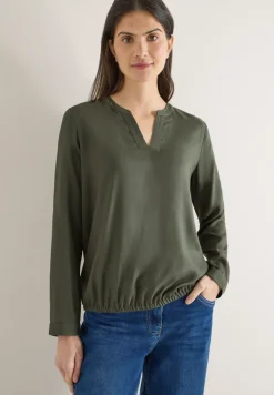 Bluse in Unifarbe