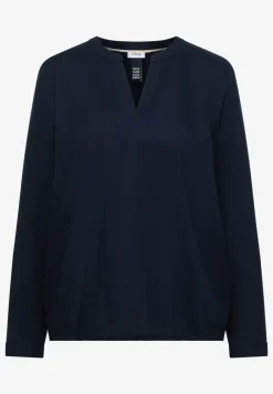 Bluse in Unifarbe