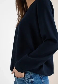 Bluse in Unifarbe