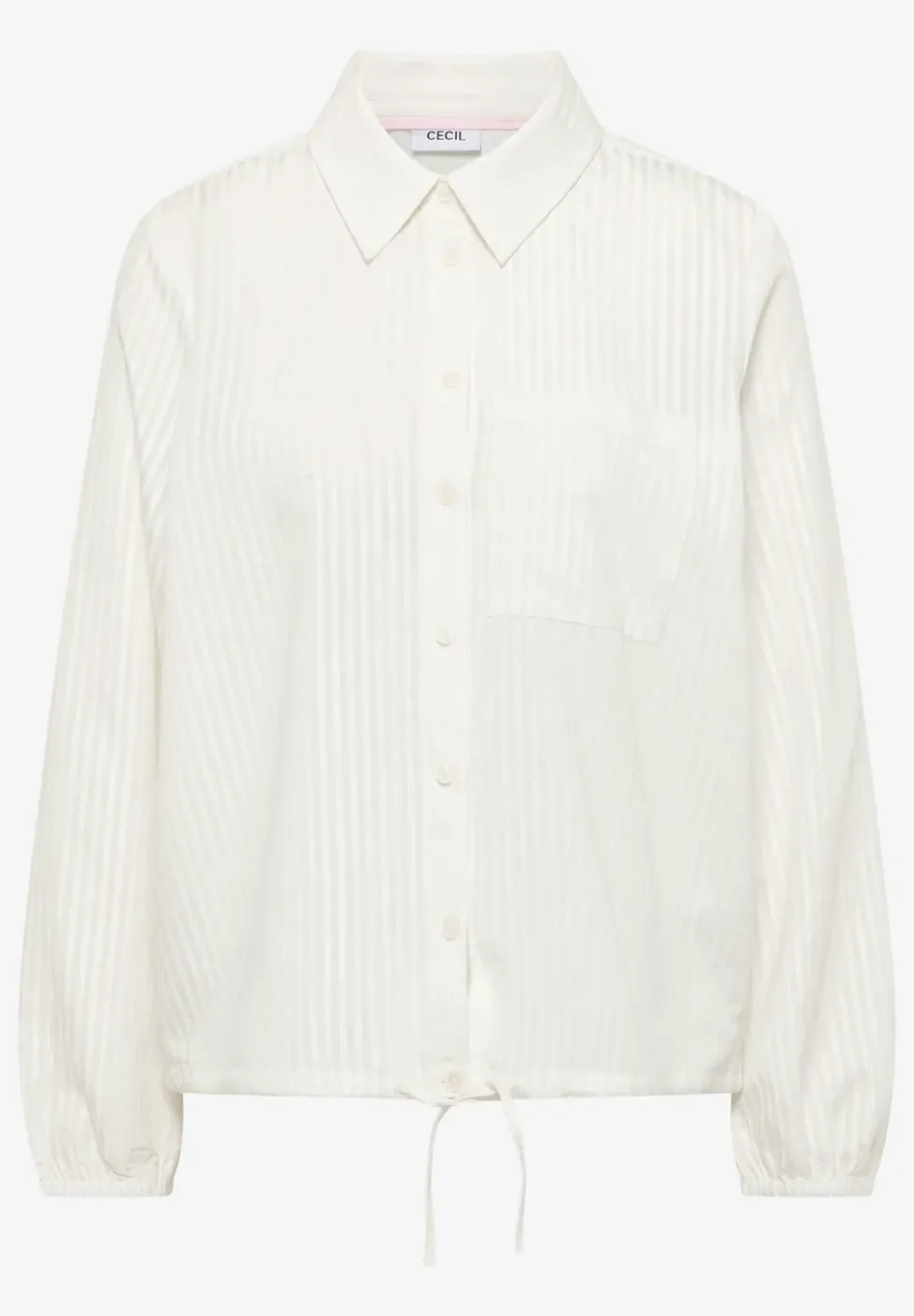 Bluse mit Hemdkragen und Streifen