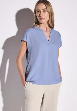 Bluse in Unifarbe