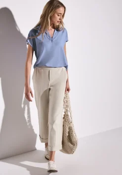 Bluse in Unifarbe