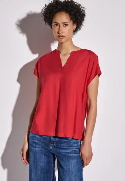 Bluse in Unifarbe