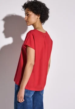 Bluse in Unifarbe