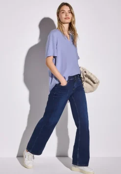 Bluse in Unifarbe