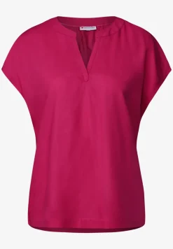 Bluse in Unifarbe