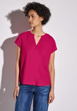 Bluse in Unifarbe