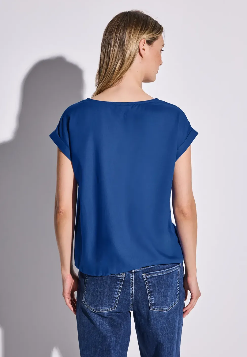 Bluse in Unifarbe