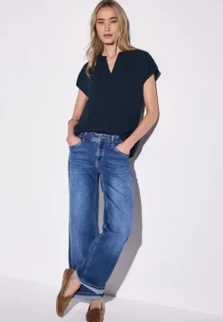 Bluse in Unifarbe