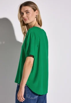Bluse in Unifarbe