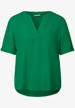 Bluse in Unifarbe