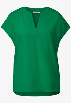 Bluse in Unifarbe