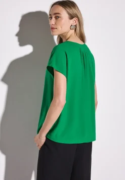Bluse in Unifarbe