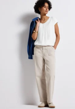 Bluse in Unifarbe